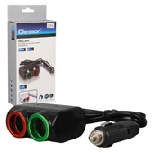 Olesson 1631 12-24V Tek USB Girişli 120W 80cm Kablolu 2'LI Araç Çakmak Çoklayıcı thumbnail 1