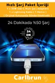 Macbook İphone Tüm Serilere Uyumlu 35w 15 16 17 Plus Pro Type C Kablolu Hızlı Şarj Seti Adaptör - 3