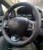 Clio 4 Faz 2 Araca Özel Direksiyon Kılıfı SOFT NOKTA BENTLEY SİYAH İP thumbnail 1