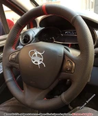 Clio 4 Faz 2 Araca Özel Direksiyon Kılıfı BOŞ DİREKSİYON NOKTA DÜZ KIRMIZI YÜZÜKLÜ thumbnail 1