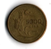 T.C. 5000 Lira 1995 (mp2050) thumbnail 2