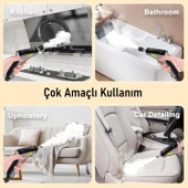 Valkyrie El Tipi Buharlı Temizleyici 2500W Basınçlı Yüksek Isı, Çoklu Başlık Aparatlı Derinlemesine Hijyenik Temizlik thumbnail 8