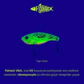 Vibrasyon Yem - LRF/Spin Jig - Fishack VibraX - 15g 55mm - Tiger Strike - UV Boyalı - 4
