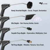 Valkyrie El Tipi Buharlı Temizleyici 2500W Basınçlı Yüksek Isı, Çoklu Başlık Aparatlı Derinlemesine Hijyenik Temizlik thumbnail 2