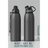 Modacar Inox Çelik Termos - 600 ml  SUS304 Çelik Termos Profesyonel GRİ - 1