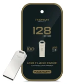 Powerway Premium 128 GB 100MB/S Ultra Hızlı USB 3.1 Metal Silver Flash Bellek - 1