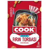 COOK Fırın Torbası Standart Boy 25 x 38 cm 8'li Paket - 1