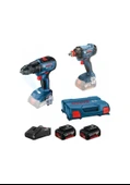 Bosch Akülü Somun Sıkma GDX 180-LI + Akülü Vidalama GSR 18 V-50 2 x 5.0 AH Akü - 0615990N3F thumbnail 2