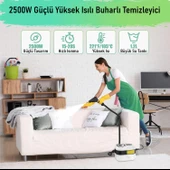 Valkyrie El Tipi Buharlı Temizleyici 2500W Basınçlı Yüksek Isı, Çoklu Başlık Aparatlı Derinlemesine Hijyenik Temizlik thumbnail 7