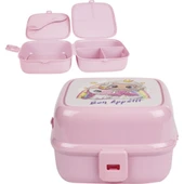 4 Bölmeli Çatallı Beslenme Kabı - Diyet Kabı Karışık Renklerdedir thumbnail 4