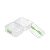 Saydam Kare 3 Bölmeli Çatal Kaşıklı Beslenme Kabı - Diyet Kabı Karışık Renk thumbnail 1