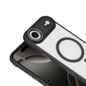 iPhone 17 Air Kılıf Wireless Şarj Özellikli Krom M-safe Silikon Kılıf thumbnail 12