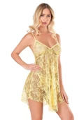 Bicomi Sarı Kısa Tül Gecelik thumbnail 1