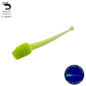 Silikon Kurt Yem - 2,1g 70mm - Fishack Wormix - 1 Adet - Yeşil/Beyaz - Karides Kokulu - 1