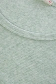 Kadın Pamuklu Kaşkorse Üst Etiket Detaylı Çizgili Pijama Takımı - 4
