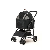 Zampa Albon Kedi Köpek Arabası Siyah LD02-B 53x77x100 Cm thumbnail 1