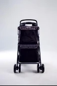 Zampa Twins Kedi Köpek Arabası Siyah BL04B 51X85X100 Cm - Çift Bölmeli, Katlanabilir - 3