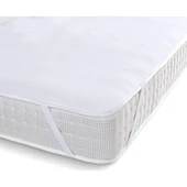 Çift Kişilik Dört Köşe Lastikli Su Sıvı Geçirmez Yatak Koruyucu Alez Pamuk Yüzey thumbnail 1