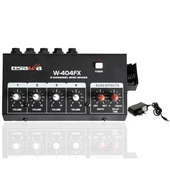 Osawa Mikrofon Giriş-1 Line Çıkış Eko’Lu 4 Kanal 20 Db Adaptörlü Mini Mikrofon Çoğaltıcı W-404FX - 1