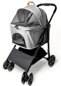 Zampa Albon Kedi Köpek Arabası Gri LD02-G 53x77x100 Cm thumbnail 1