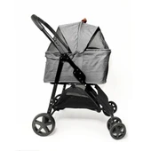 Zampa Albon Kedi Köpek Arabası Gri LD02-G 53x77x100 Cm thumbnail 4