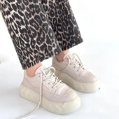 Emwa Bej Cilt Bağcıklı Spor Ayakkabı thumbnail 5