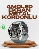 Şık Metal Kasa ve Değiştirilebilir Kordonlarla SW80 Smartwatch thumbnail 1