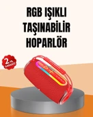 IPX6 Su Geçirmez RGB LED Işıklı Taşınabilir Bluetooth Hoparlör 2400 mAh - 1