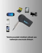 Araç İçi Bluetooth AUX Müzik ve Telefon Görüşmesi Adaptörü - 3