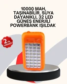 Güneş Paneli ile Şarj Olan 32 LED’li Powerbank Cihazı - 1