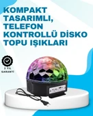 Bluetooth Bağlantılı Renkli Masaüstü Disko Topu Işık Gösterisi - 1