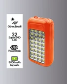Güneş Paneli ile Şarj Olan 32 LED’li Powerbank Cihazı - 2