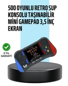 3,5 İnç Ekranlı Taşınabilir El Konsolu – 500 Klasik Oyunla Eğlence Yanınızda - 1
