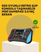 Taşınabilir El Konsolu 500 Oyunlu – Geniş Ekran ve Uzun Pil Ömrü - 1