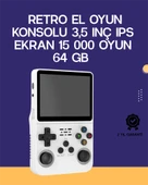 R36S Retro El Konsolu 64 GB – 15.000 Oyun, Geniş Platform Desteği, 3.5” IPS Ekran thumbnail 1
