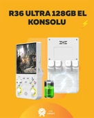 R36 Ultra Çift Joystickli Retro Oyun Konsolu 2500mAh Bataryalı thumbnail 1