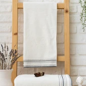 Schafer Home Rosy Armürlü Havlu 70x140 Cm 1 Parça-Krem - 3