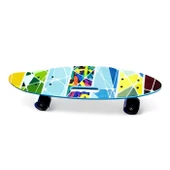 Desenli Orta Boy Işıklı Kaykay 60 cm - 5