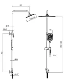 Ar Troya Kolonlu Tepe Duş Seti Mat Siyah 103558051 - 2