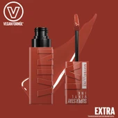 Maybelline New York Super Stay Vinyl Ink Uzun Süre Kalıcı Likit Parlak Ruj 130 Extra thumbnail 6