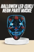 Işıklı Led Maske Parti Eğlence Maskesi Hallowen Neon Maske thumbnail 2