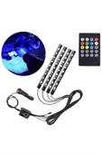 12 Ledli RGB Işıklı Araç Içi Ayak Altı Led Oto Ampul Kumandalı 7 Renk - 3