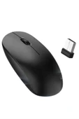 Siyah Kablosuz Mouse Wireless Mouse Minimal Tasarım - 4