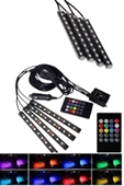 Araç Içi Aydınlatma Kumandalı 12 Led Ayak Altı Led Ambiyans Işığı Sese Duyarlı Kumandalı - 3