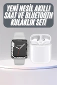Akıllı Saat Kulaklık Hediyeli Uyku ve Sağlık Takibi Yapabilen Uzun Ömürlü thumbnail 2