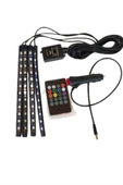 Araç İçi Ayak Altı Led 12 Led Işık Sese Müziğe Duyarlı RGB Işıklı Aydınlatma Seti - 4