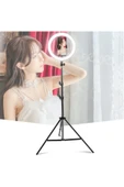 Akman ALLY 10 İnch Halka Led Tripod(1.30M)Youtuber Video Selfie Stüdyo Makyaj Işı? - ACL6206197-5524 thumbnail 2