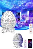 Bluetooth Hoparlör Dinozor Yumurtası Gece Masa Lambası Projektör - 1