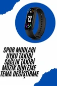 Akıllı Uyumlu Bileklik M6 Adımsayar Spor Modları Çağrı Görme Türkçe Menü thumbnail 1