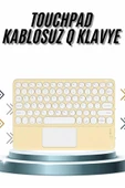 Android ve İOS Uyumlu Bluetooth Klavye Touchpad Slim Kablosuz Wifi Q Klavye thumbnail 2